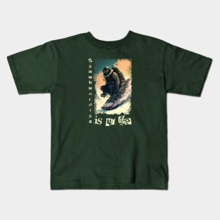 Snowboarding is my life Kids T-Shirt